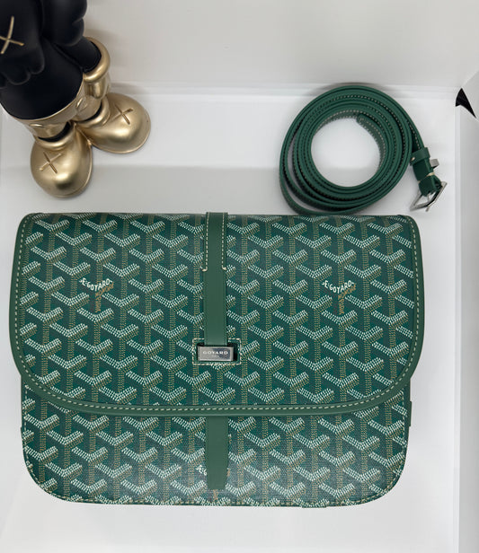 Goyard Belvedere PM bag green goyard bag