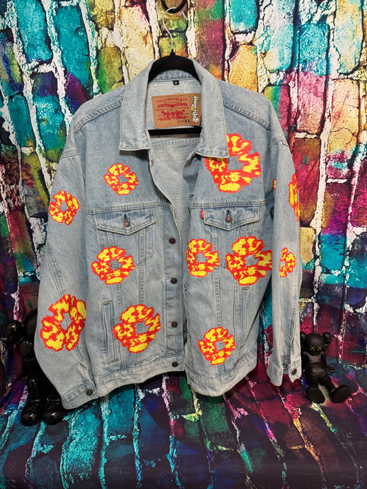 Denim tear offset jacket