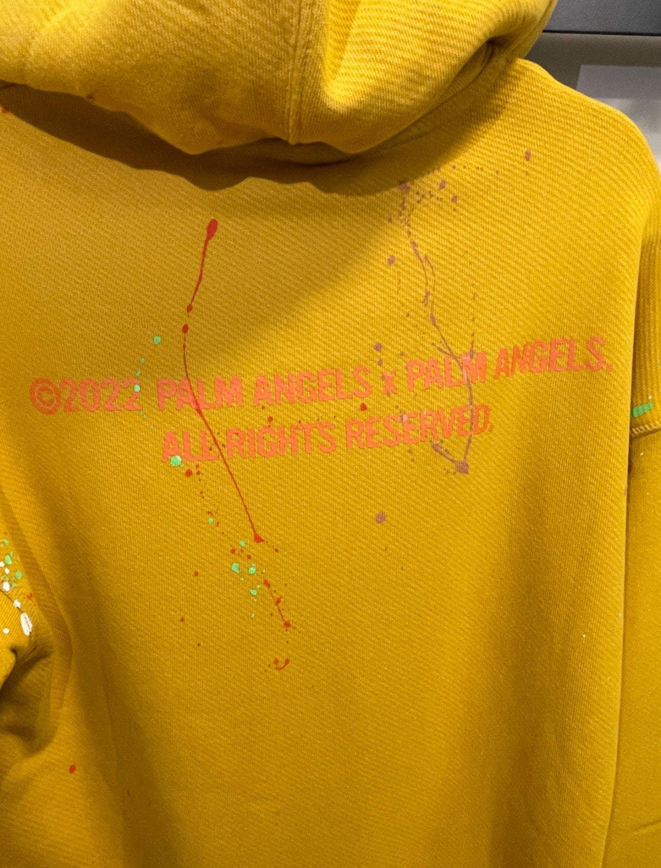 Palm angels hoodie mustard