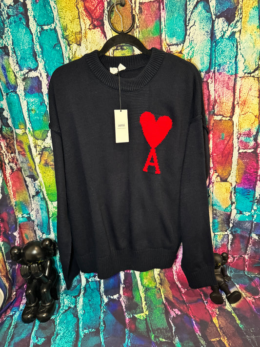 Ami sweater (navy blue)