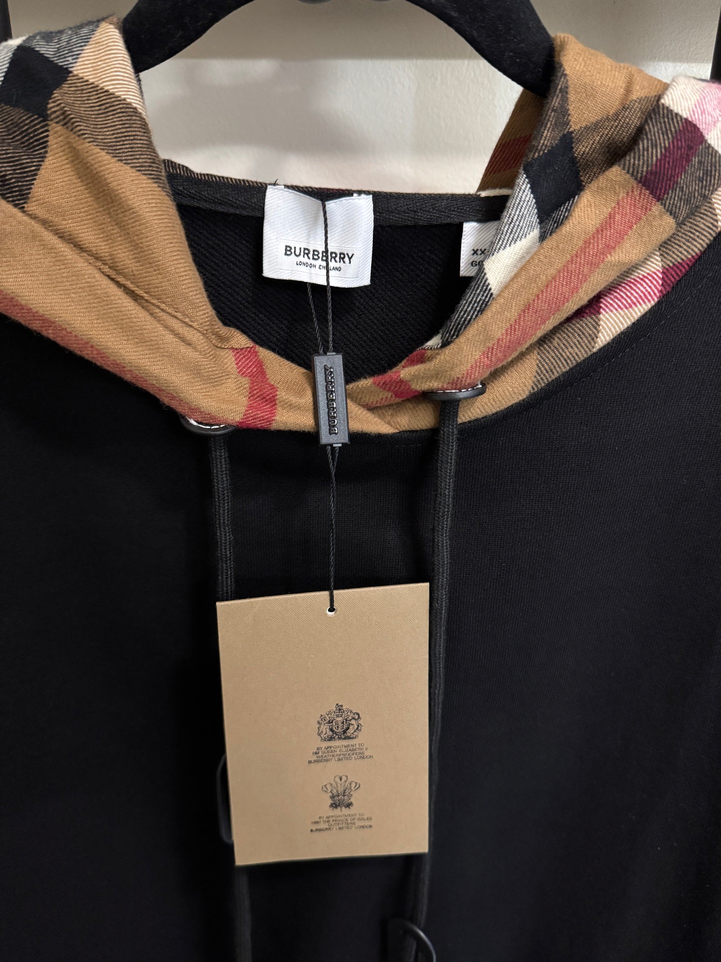 Burberry check hoodie