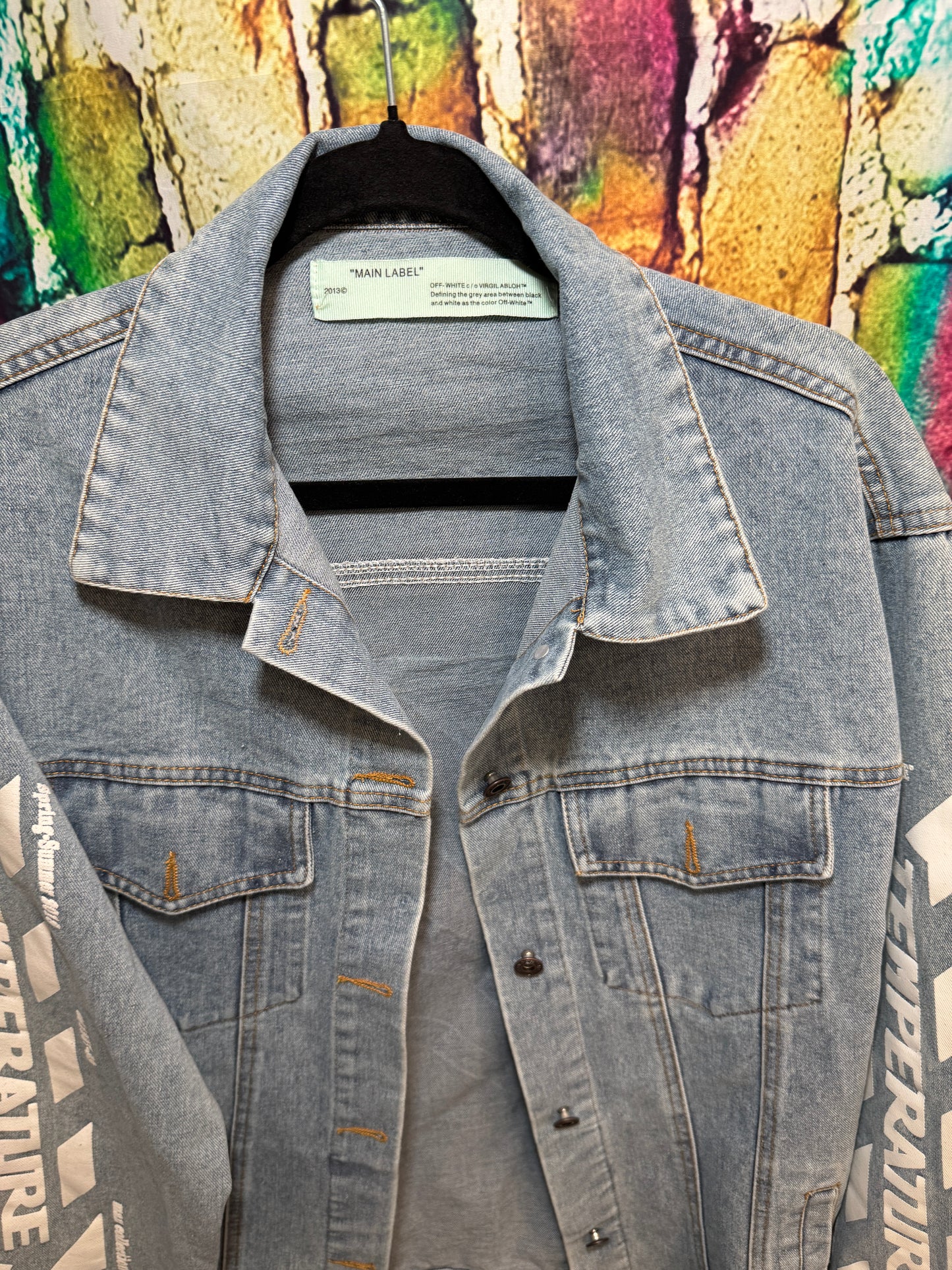 Off white denim jacket Large