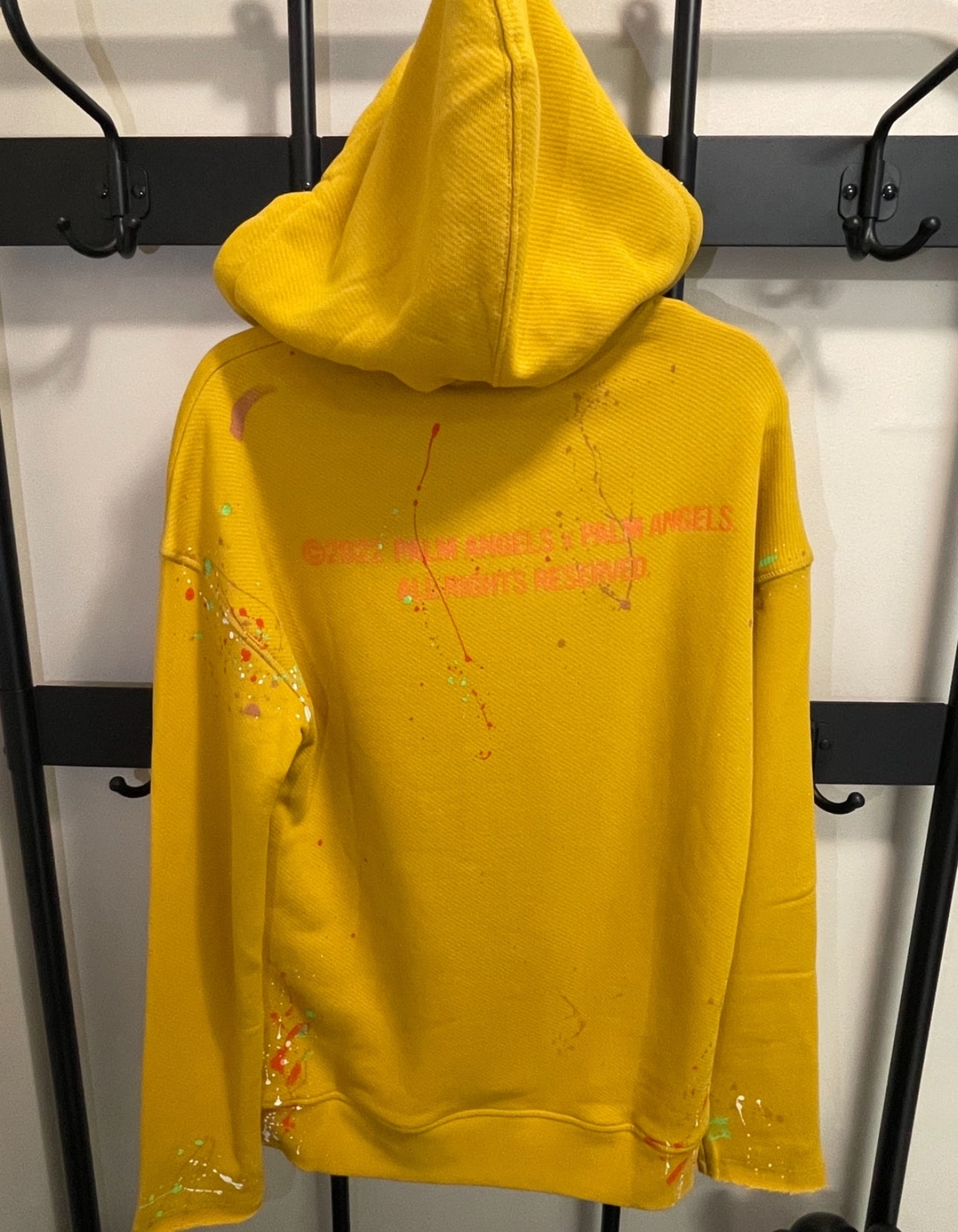 Palm angels hoodie mustard