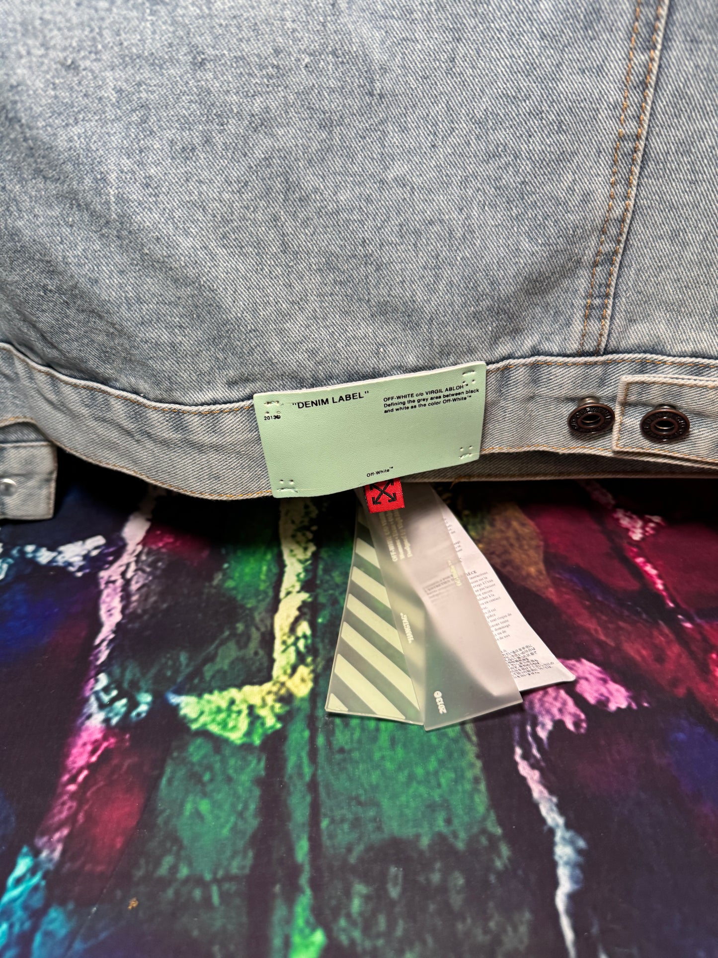 Off white denim jacket Large