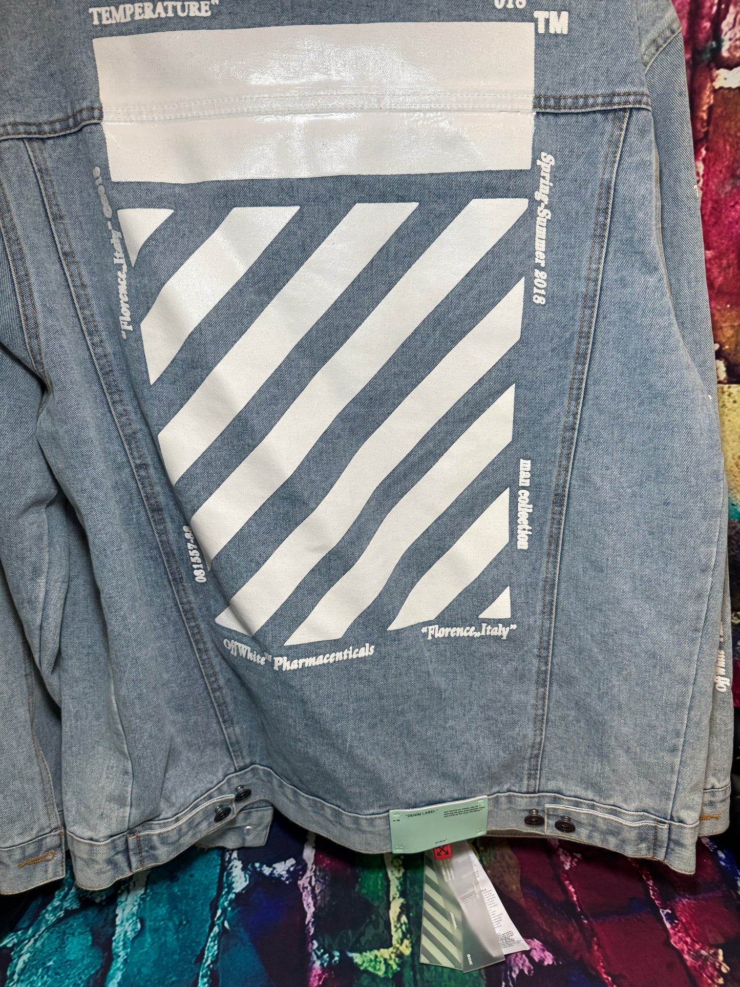 Off white denim jacket Large
