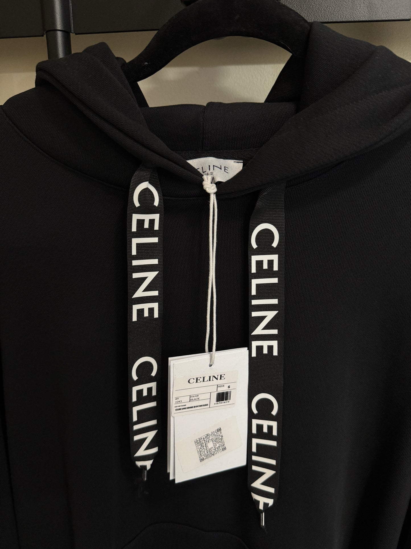 Celine hoodie strings logo